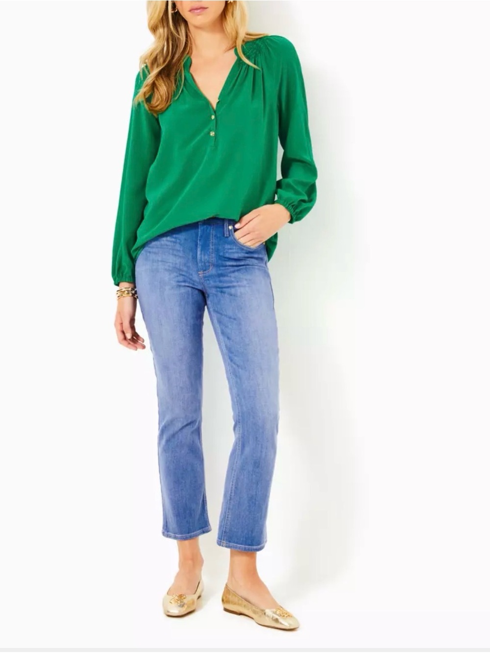 Lilly Pulitzer 27" Liza High Rise Crop Flare Jean - size 8 - NWT!